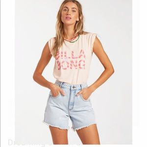 Billabong 90s style denim shorts